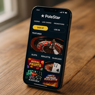 PoleStar Casino Mobile Interface - Responsive Design für Smartphones